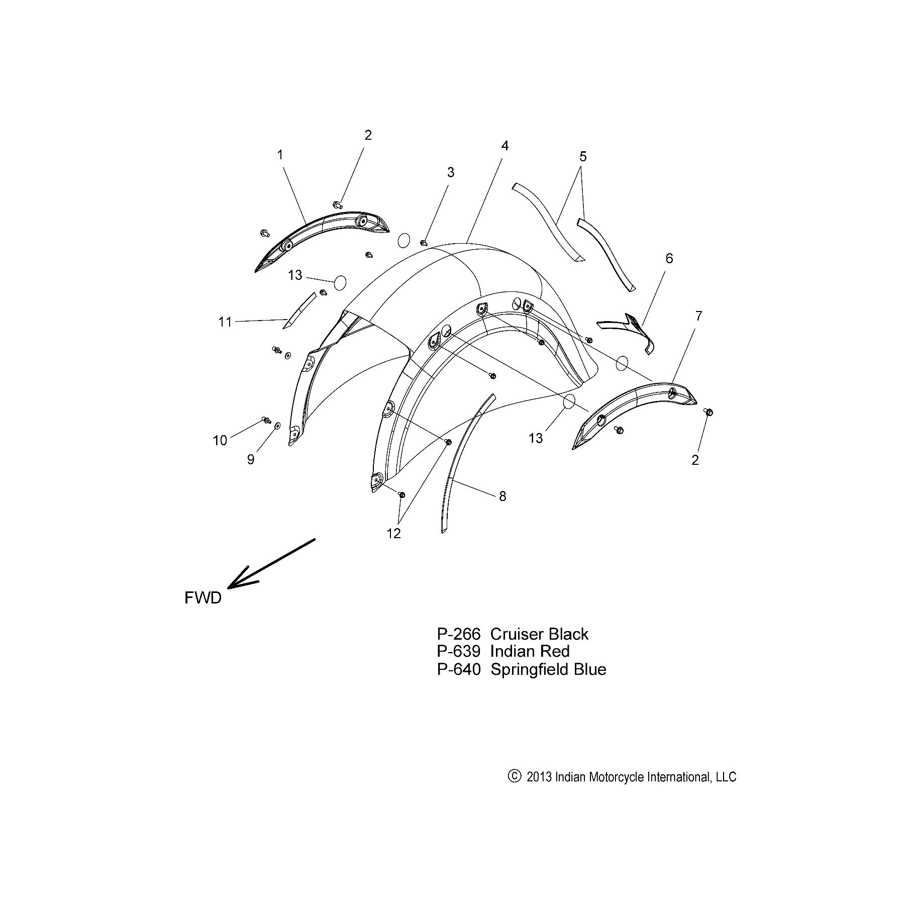 BODY, FENDER, REAR - N14CCC/CCV/TCA ALL OPTIONS (49INDIANFENDERRR14 ...