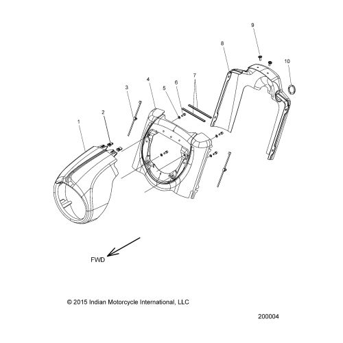 BODY, HEADLIGHT HOUSING