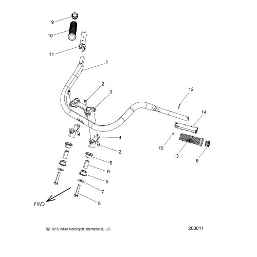 STEERING, HANDLEBAR MOUNTING AND GRIPS