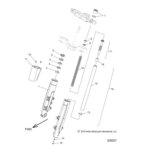 SUSPENSION, FRONT FORKS