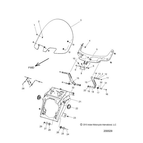 BODY, FAIRING ASM, WINDSHIELD MOUNT