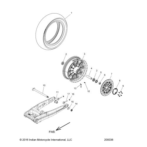 WHEEL, REAR