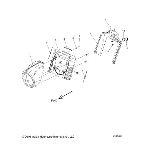 BODY, HEADLIGHT HOUSING