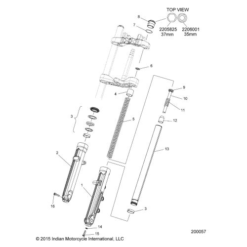 SUSPENSION, FRONT FORKS