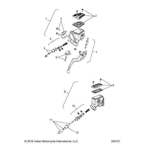 BRAKES, MASTER CYL., FRONT AND REAR