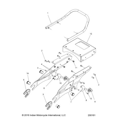 CHASSIS, LEATHER TRUNK MOUNTING
