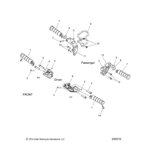 CHASSIS, FOOTPEGS