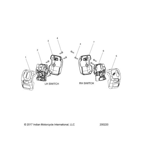 ELECTRICAL, SWITCH CONTROLS, LH / RH