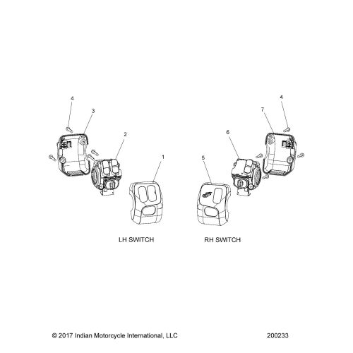 ELECTRICAL, SWITCH CONTROLS, LH / RH