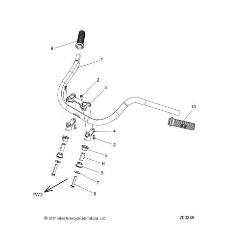 STEERING, HANDLEBAR MOUNTING AND GRIPS