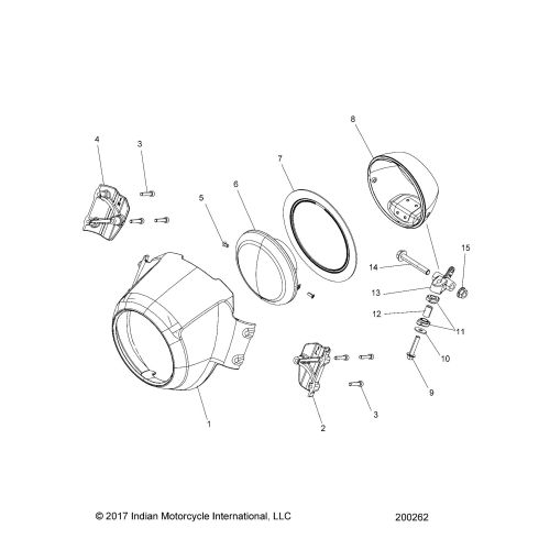 BODY, HEADLIGHT HOUSING