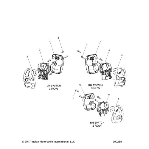 ELECTRICAL, SWITCH CONTROLS, LH / RH