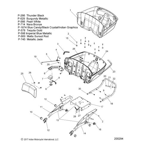 BODY, TRUNK BASE MOUNTING ASM.