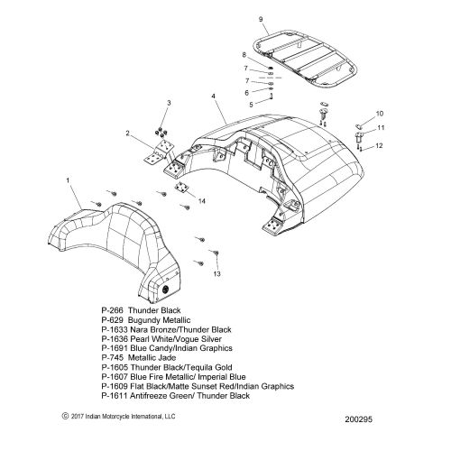 BODY, TRUNK LID AND BACKREST ASM.