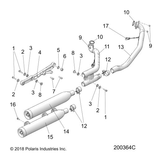 ENGINE, EXHAUST ASM.