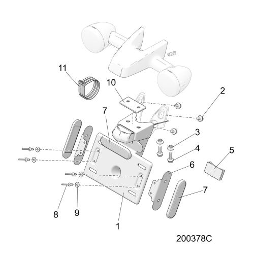 BODY, LICENSE PLATE BRACKET