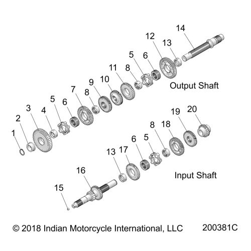 DRIVE TRAIN, INPUT / OUTPUT SHAFT ASM.
