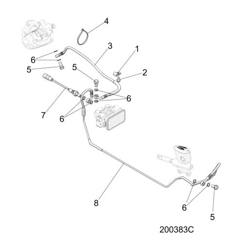 BRAKES, BRAKE LINE, REAR, ABS