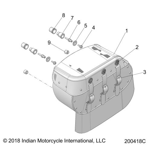 BODY, SADDLEBAG ASM., LEATHER