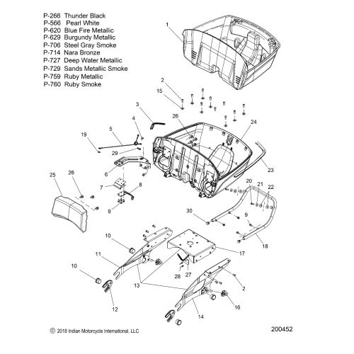 BODY, TRUNK BASE MOUNTING ASM.