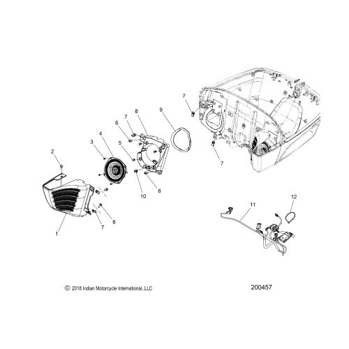 BODY, TRUNK, AUDIO SYSTEM