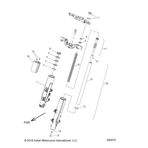 SUSPENSION, FRONT FORKS