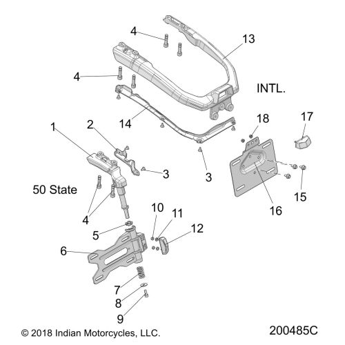 CHASSIS, LICENSE PLATE HOLDER