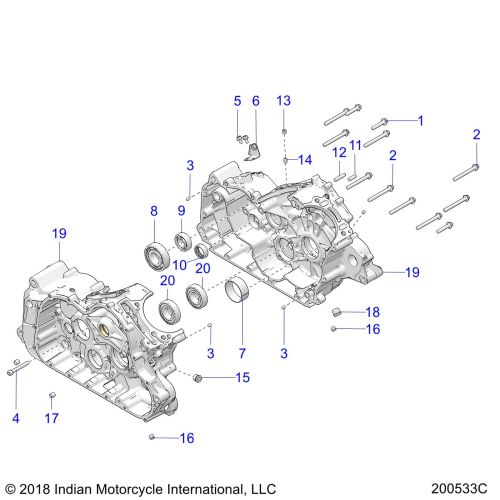 ENGINE, CASE ASM.