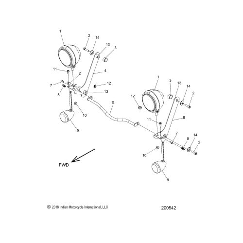 ELECTRICAL, LIGHT BAR AND TURN SIGNAL, FRONT