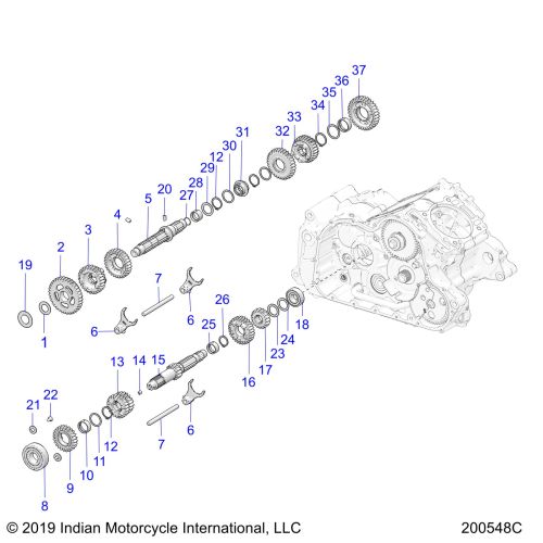 DRIVE TRAIN, INPUT / OUTPUT SHAFT ASM.