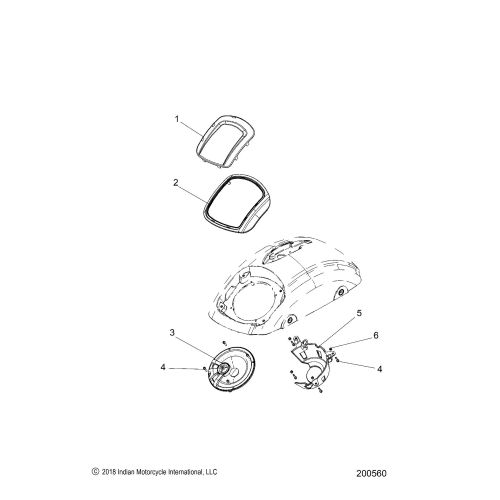 BODY, SADDLEBAG SPEAKER MOUNTING