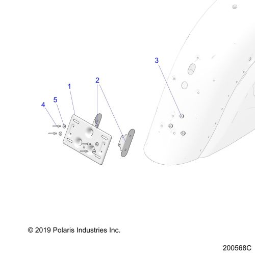 BODY, LICENSE PLATE BRKT MOUNTING