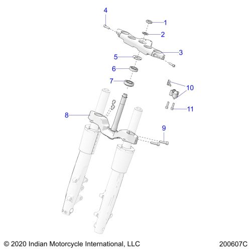 STEERING, UPPER AND LOWER CLAMPS