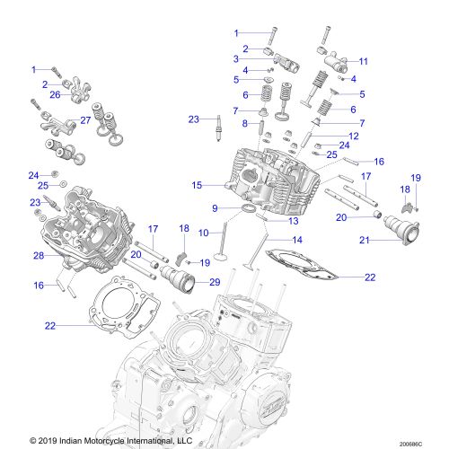 ENGINE, CYLINDER HEAD, CAMSHAFT AND VALVE ASM.