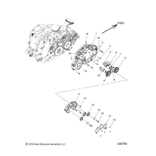 ENGINE, CAM SHAFTS AND GEARS