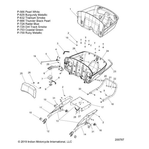 BODY, TRUNK BASE MOUNTING ASM.