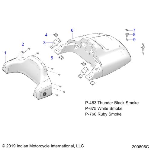 BODY, TRUNK LID AND BACKREST ASM.