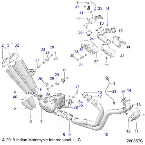 ENGINE, EXHAUST ASM