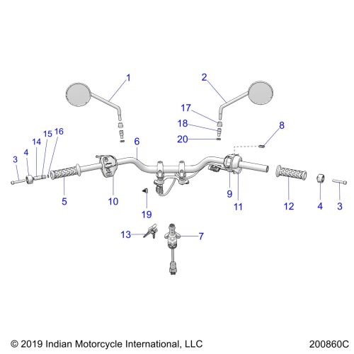 STEERING, HANDLEBAR ASSEMBLY