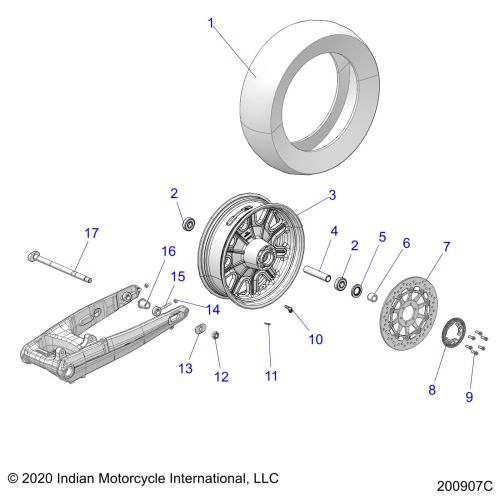 WHEEL, REAR