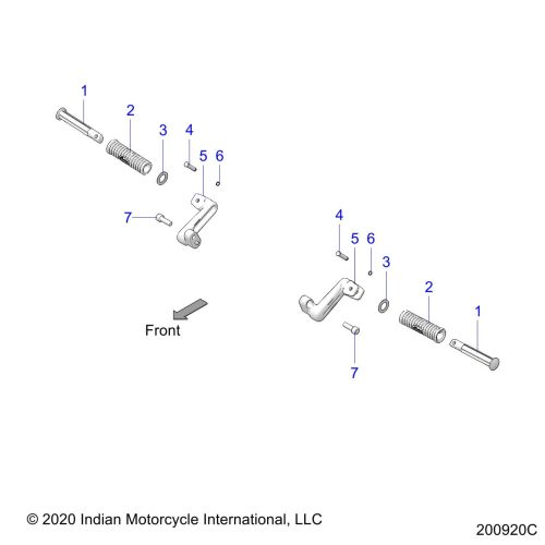 CHASSIS, FOOTPEG, PASSENGER