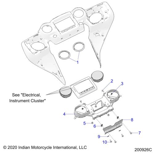 BODY, FAIRING ASM, INSTRUMENT PANEL MNTG.