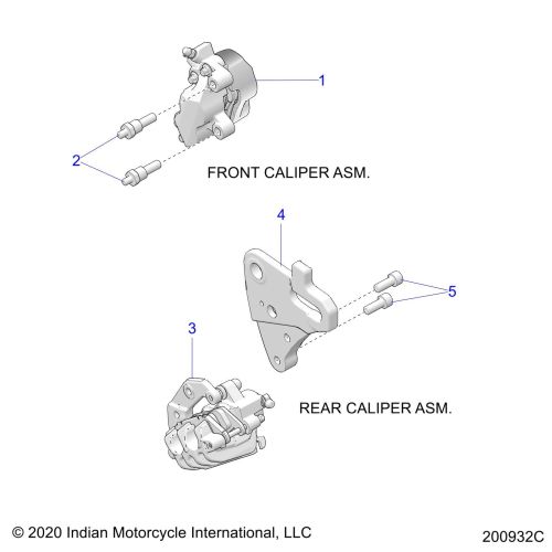 BRAKES, CALIPERS, FRONT AND REAR