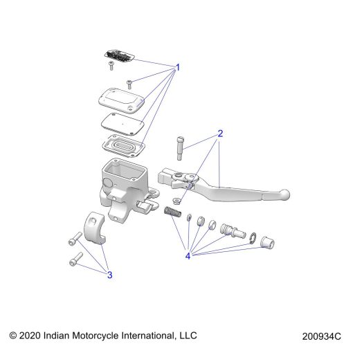 BRAKES, FRONT, LEVER AND MASTER CYLINDER