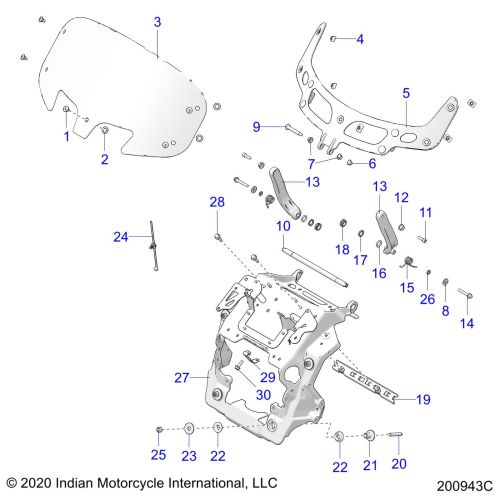 BODY, FAIRING ASM, WINDSHIELD MOUNT