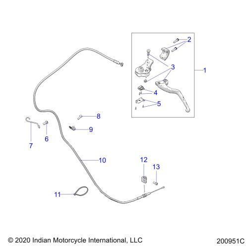 CONTROLS, CLUTCH LEVER AND CABLE