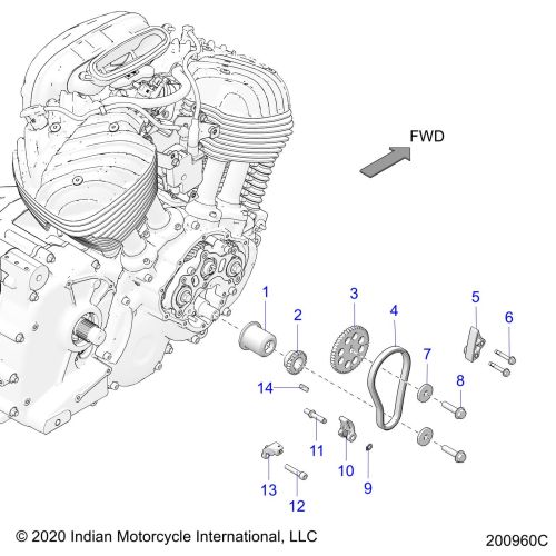 ENGINE, CAM CHAIN AND SPROCKETS