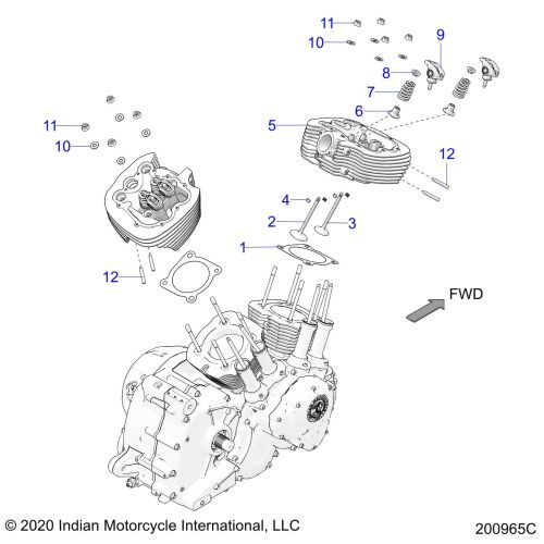 ENGINE, CYLINDER HEAD ASM.