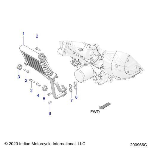 ENGINE, OIL COOLER