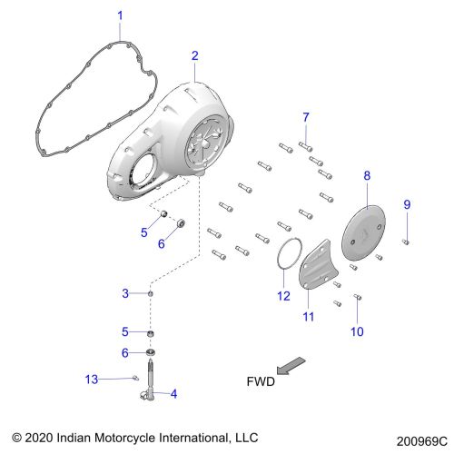 ENGINE, PRIMARY COVER ASM.